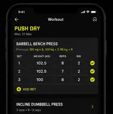 Muscle Monkeys workout screen